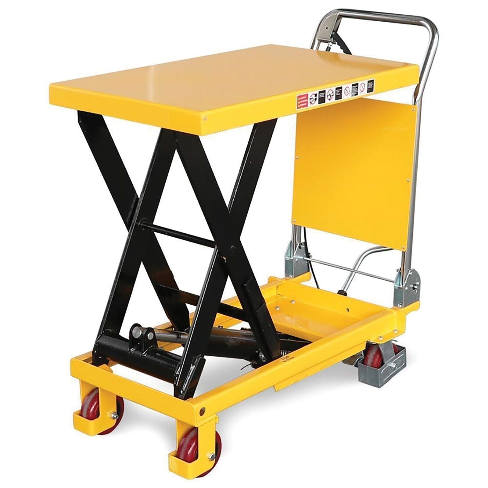 Modern Group Yellow 150Kg Mobile Scissor Lift Hydraulic Lifting Platform Table Trolley Cart Truck