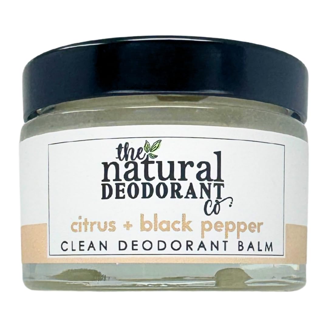 The Natural Deodorant Co, Clean Deodorant Balm Citrus & Black Pepper 55g, Aluminium Free, Plastic Free, All Day Protection