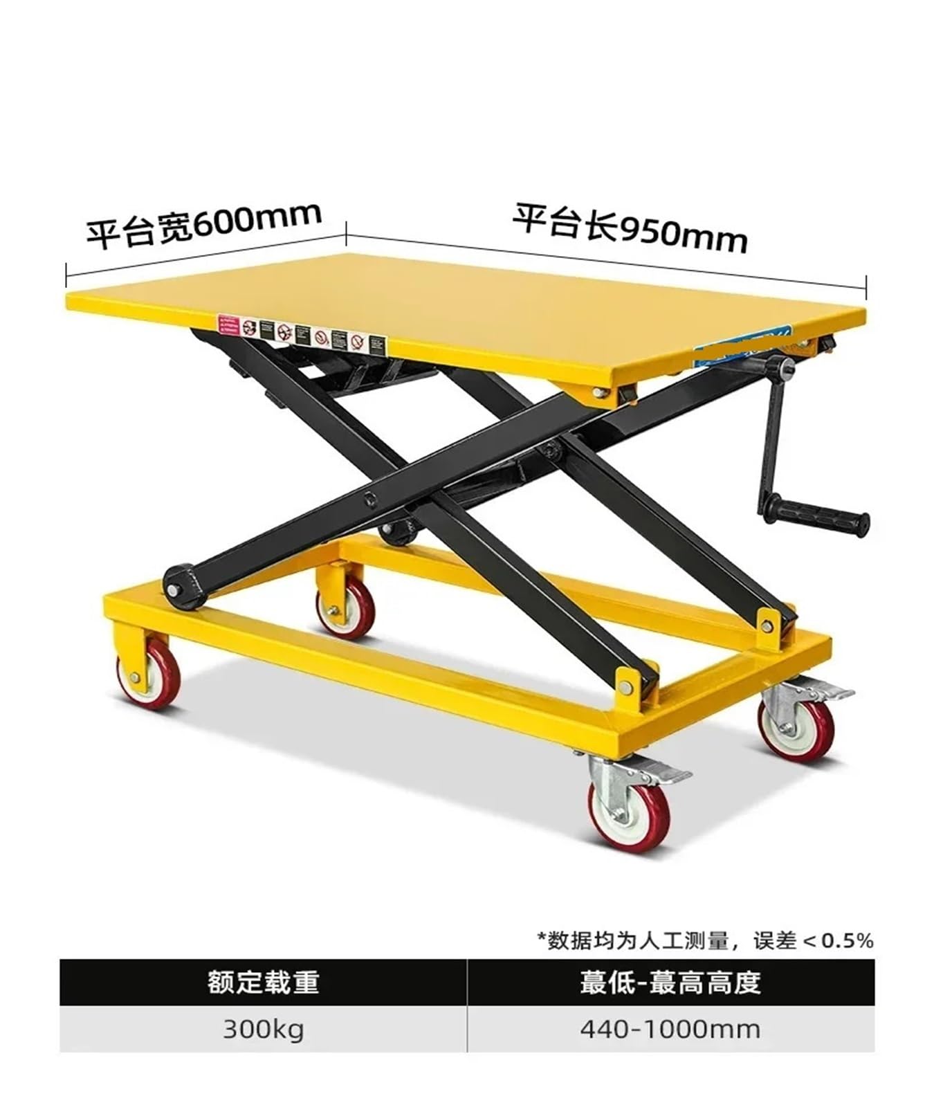 Tavolo elevatore a Forbice A38 Piattaforma elevatrice idraulica Manuale Carrello elevatore Mobile Elettrico con Piastra di Lavoro, T,T