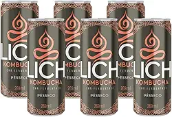 Lich Kombucha, Lich Kombucha Pêssego - Pack Com 6 Unidades 269ml
