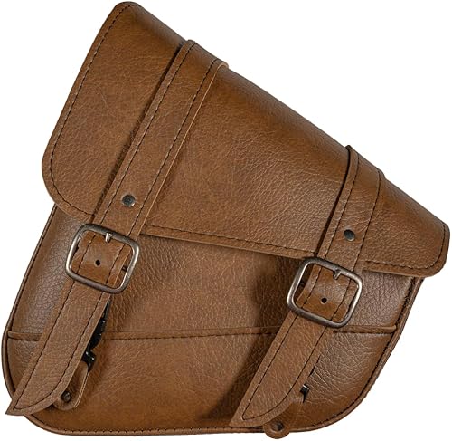 Miniatura 2 de Dowco Willie & Max Brass Monkey Warm Brown Swingarm Bag Para SoftailSwingarms triangulados - Hecho en Estados Unidos por Willie & Max 59774-08