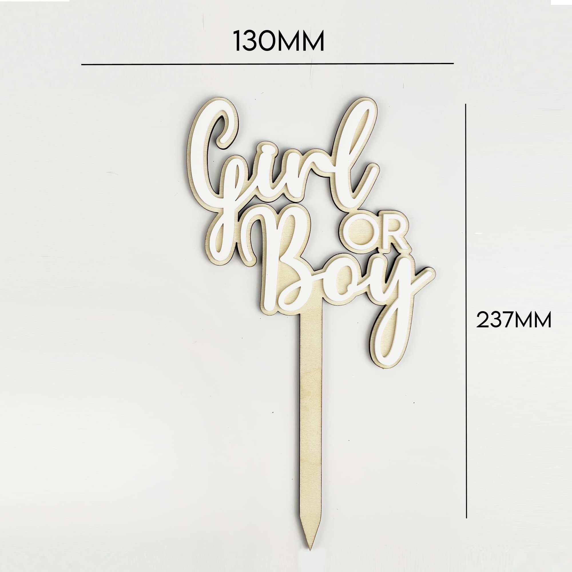 Cake Topper babyshower GIRL OR BOY - Image 3
