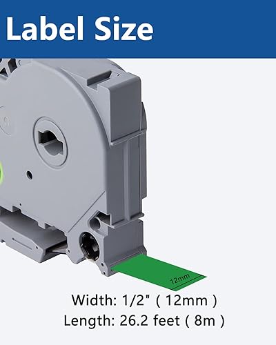 Miniatura 10 de Msudoku Tze Tz - Cinta Tz de 0.94 pulgadas laminada verde compatible con Brother P Touch Label Maker Tape TZe-751 TZe751 Cinta de etiquetas para PT
