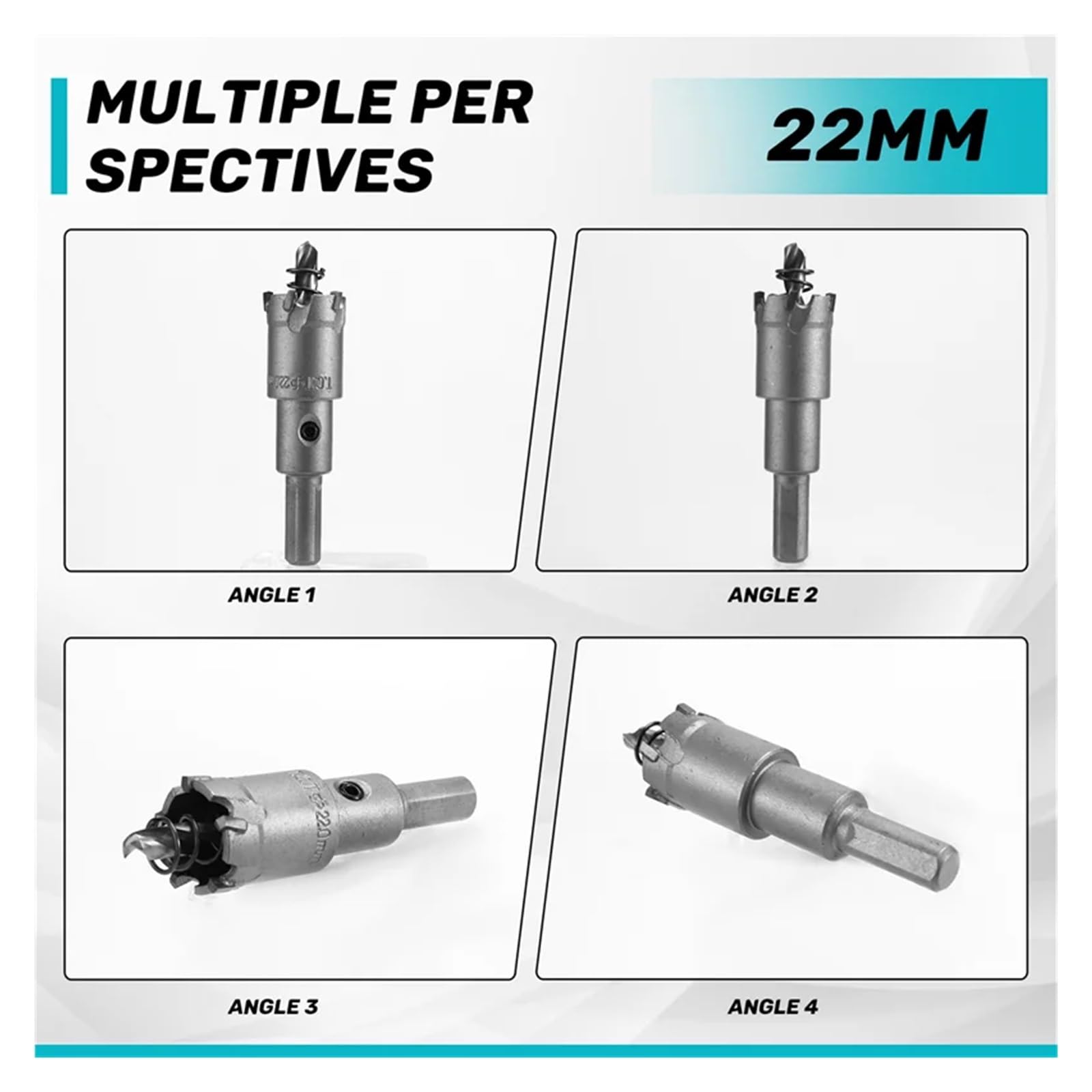 Set Di 6 Punte Espandibili For Trapano In Carburo Di Tungsteno, For Aprire In Acciaio Inossidabile/metallo, 22 Mm