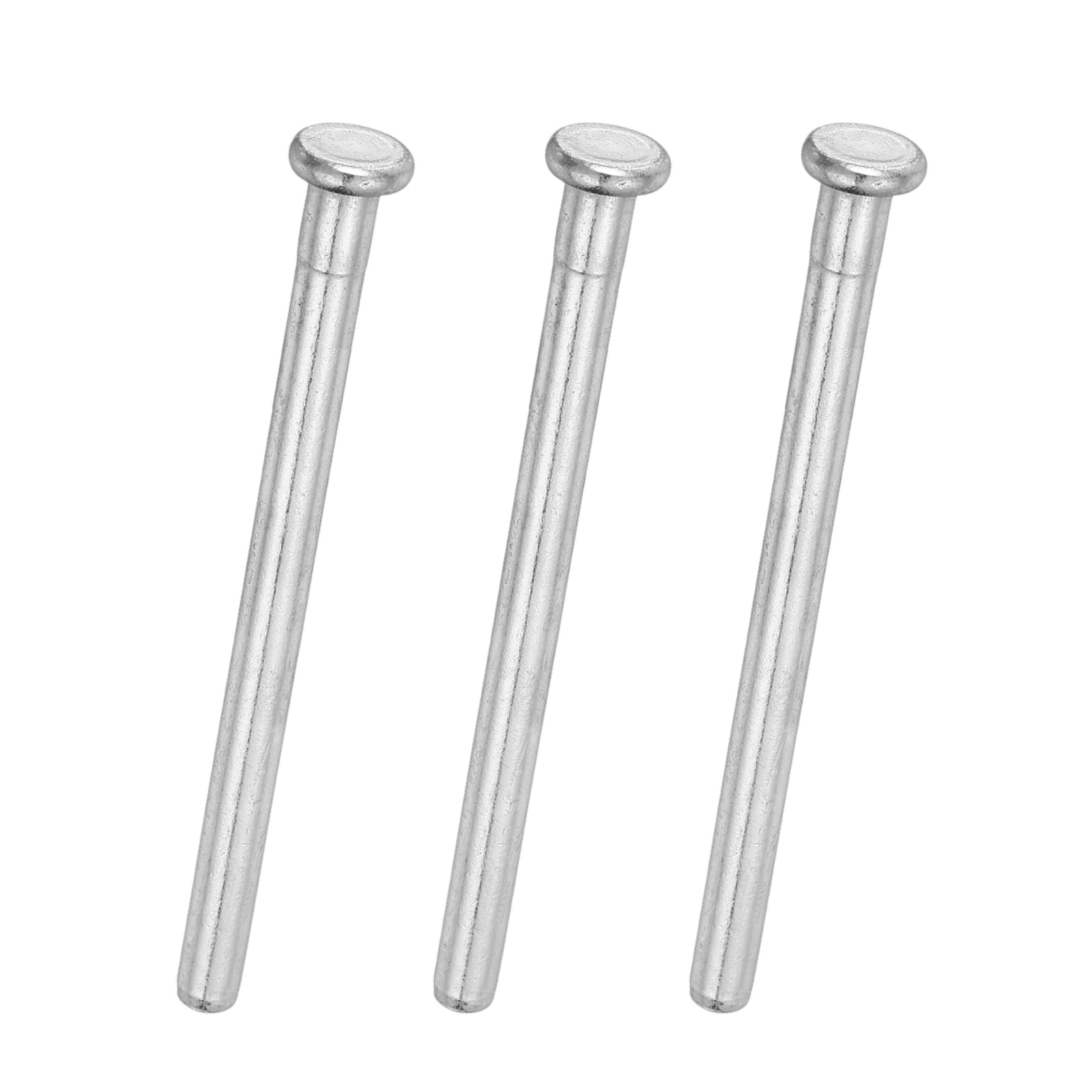 sourcing map 3Pcs Door Hinge Pins, 3.07 Inch Removable Interior Hinge Security Pins for Residential Wood Door Replacement Repair, Silver