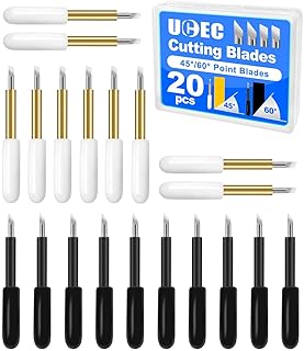 UCEC 10+10PCS Premium Fine Point Standard Blade & Deep Point Cutter Replacement Blades Compatible with Cricut Maker 4/Maker 3/Explore 4/Explore Air, Replacement Cutting Blade for Multiple Material