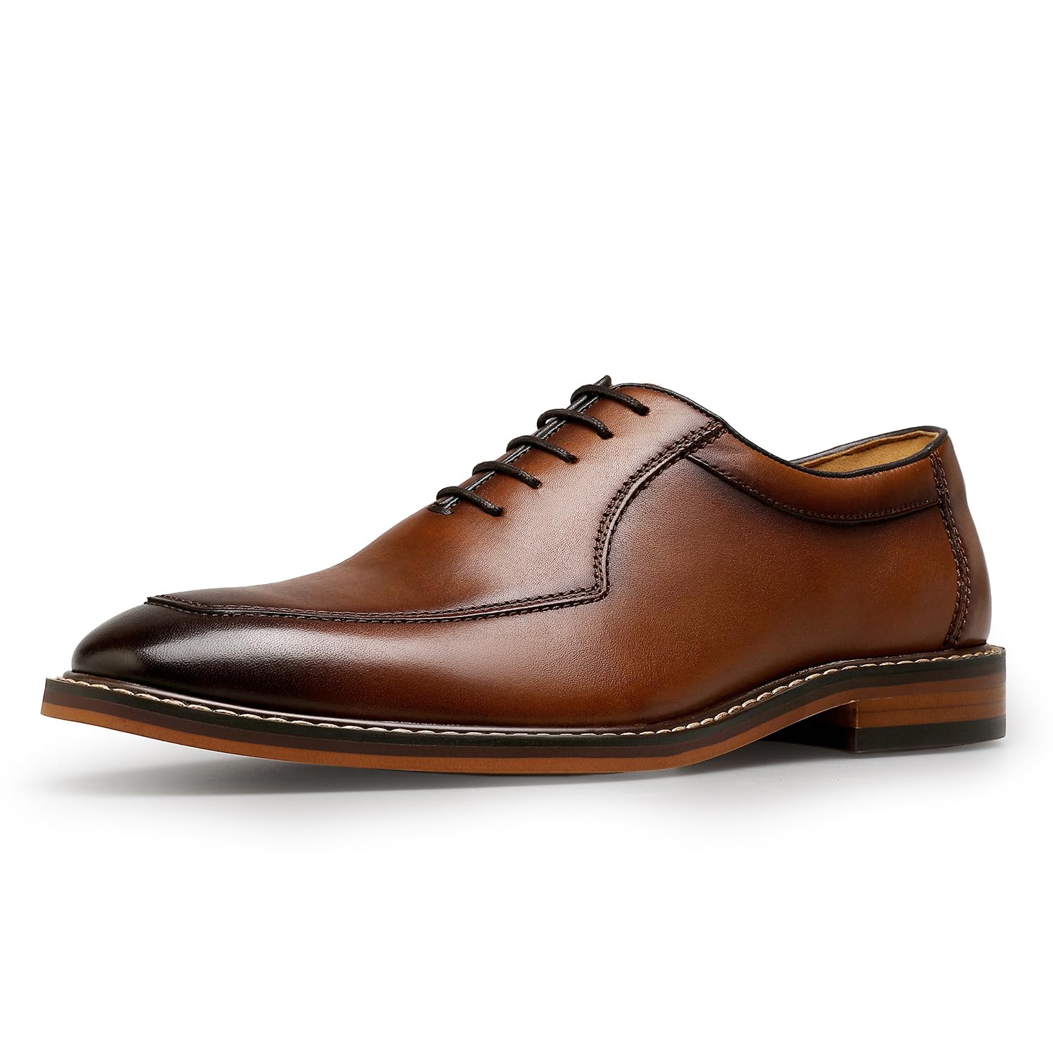 Men's Dress Shoes Genuine Leather Oxford for Men Classic Comfortable Formal Business lace up No Creases Mens Dress Shoes