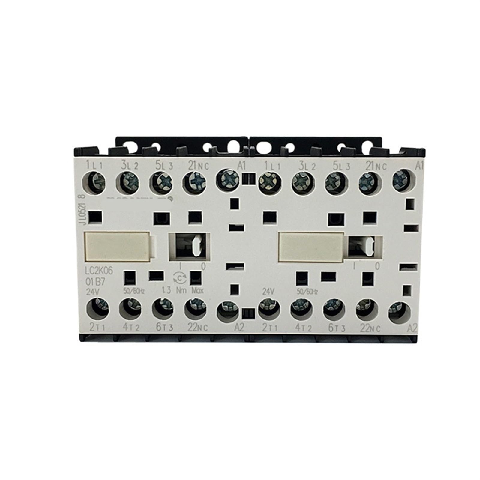 RCGKNNMUZ AC Contactor LC2K0601 LC2K0610 NO NC Reversible Interlocking Mini Mechanical Interlocking 6A Motor Forward and Reverse 1Pcs(AC48V E7 LC2K0601)