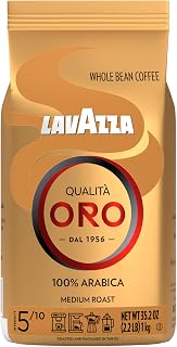 Lavazza Qualità Oro Whole Bean Coffee, Medium Roast 100% Arabica, Fruity & Aromatic, 2.2 Pound Bag