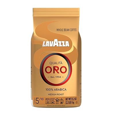 Lavazza QualitÃ Oro Whole Bean Blend, Medium Roast, 2.2 Pound (Pack of 1) ,100% Arabica, Central America & African highland origins, Fruity & Aromatic