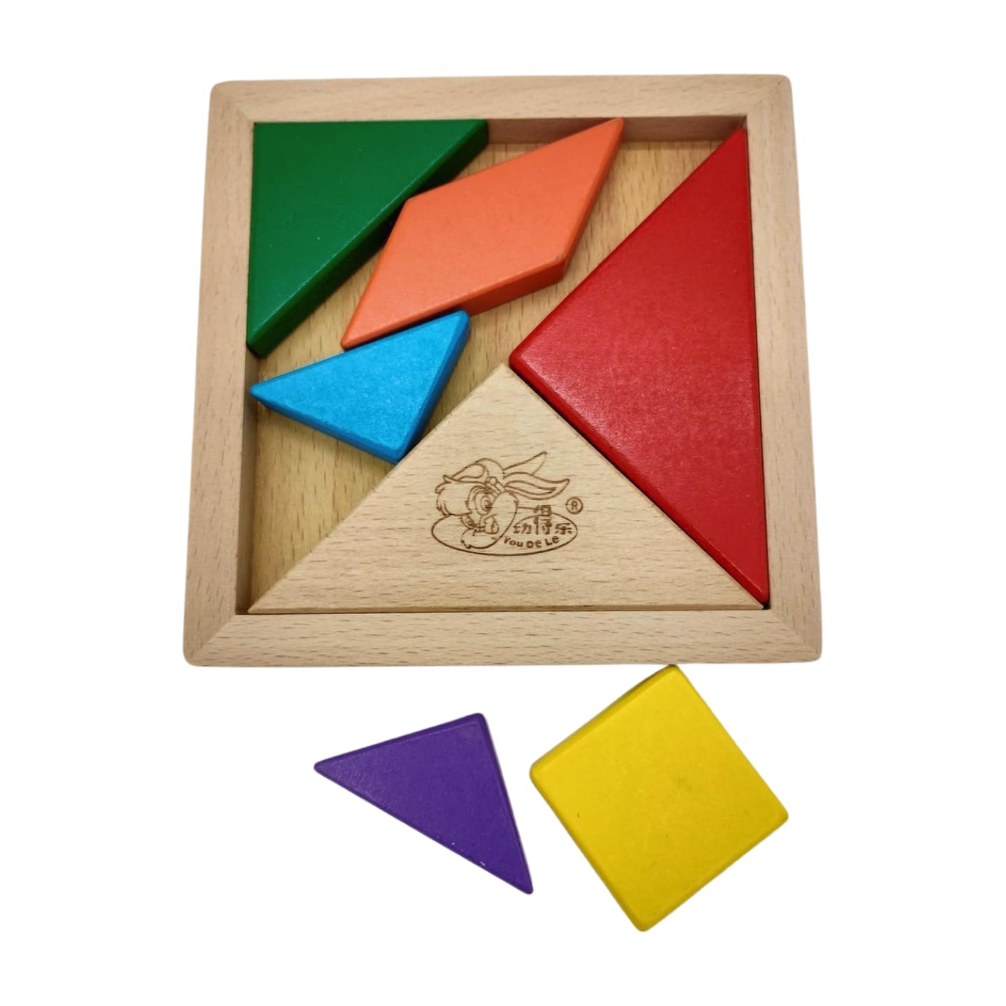 TOY LINK 7 Piece Wooden Tangram Puzzle for Mind Development of Kids (Multi Colour) (B0CGLNT4HM) Amazon Price History, Amazon Price Tracker