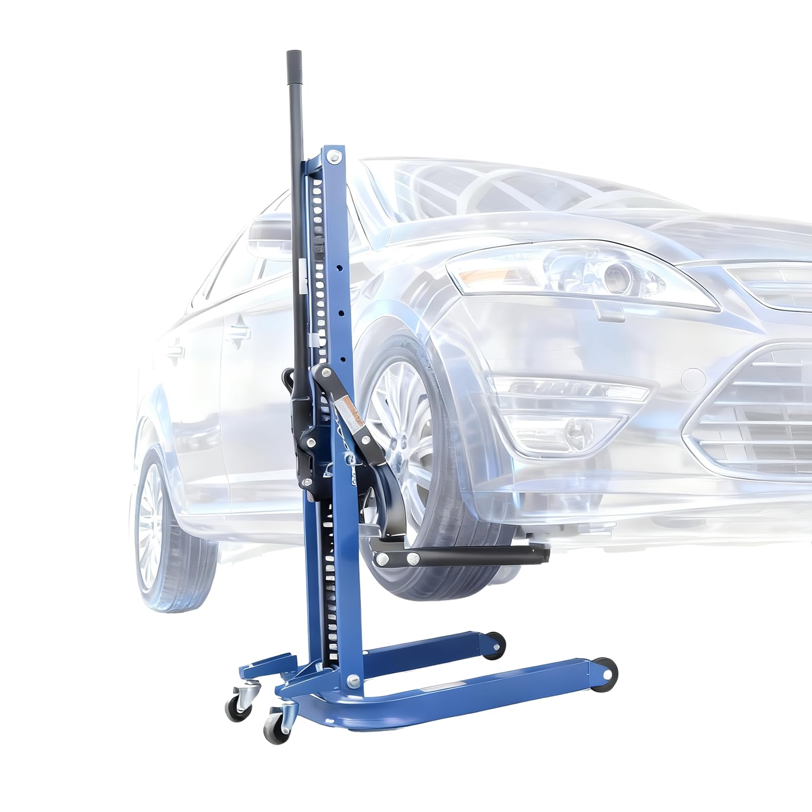 Portable Car Lift Single Post Mobile Type Supports Vehicles Up to 8800 LBS Multi-Functional for Cargo Handling Car
