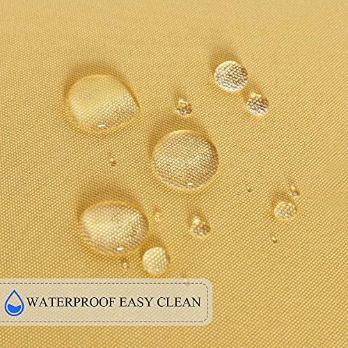 Saraflora Outdoor And Indoor Tablecloth -60 Inch Round, Yellow Wrinkle Free Washable Waterproof Table Cloth With Umbrella Hole And Zipper Round Table Cover For Spring/Summer/Patio/Picnic/Bbqs/Party #TOP2