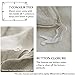 Simple&Opulence 100% French Flax Linen Duvet Cover Set with Embroidery Washed - 3 Pieces (1 Duvet Cover with 2 Pillow Shams) with Button Closure Soft Breathable Farmhouse - Linen, King Size