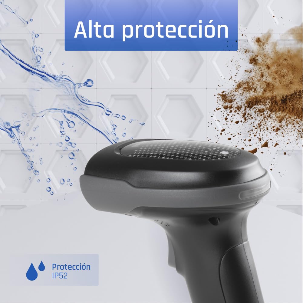 iggual Lector código barras 2D Bluetooth 2.4G base