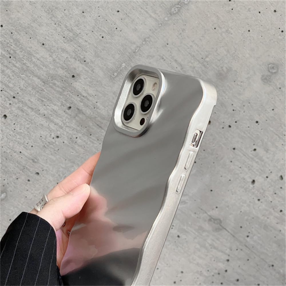 Amazon.co.jp: 3D シルバーシルクパターン電話ケース iphone 15