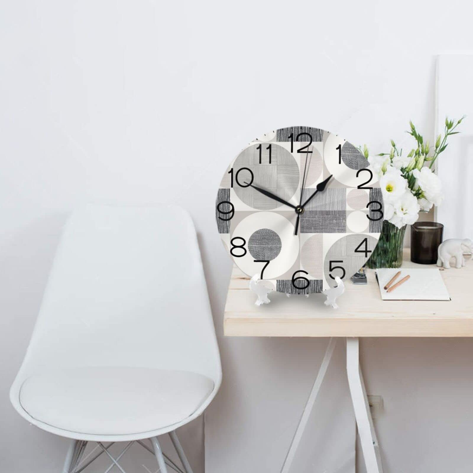 Amazon.co.jp: イラスト 壁掛け時計 おしゃれ 丸型 掛け時計 油絵