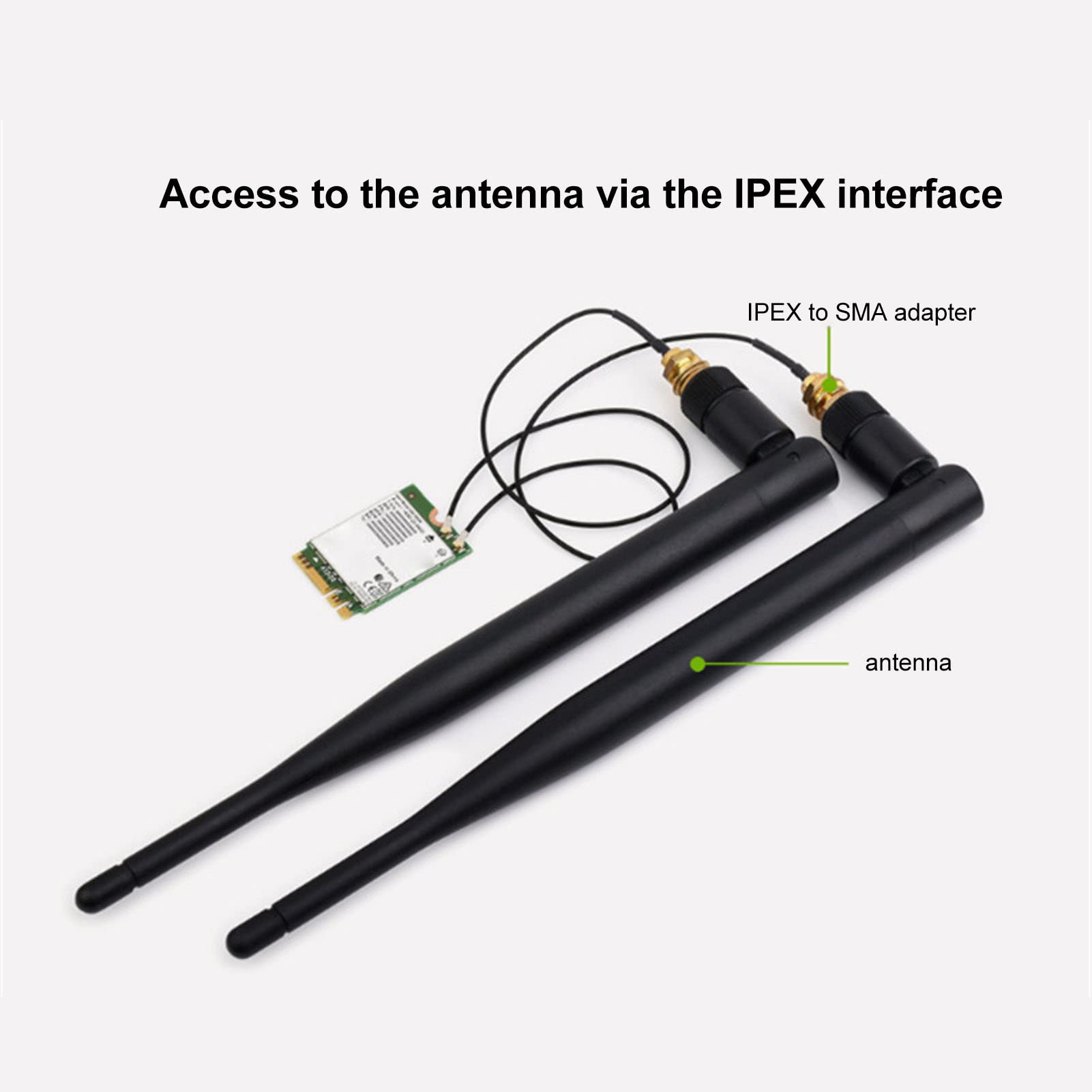 Scheda di Rete Wireless, Modulo Scheda di Rete, Gigabit Tri Band WiFi 6 Generazione 802.11AX Standard 6GHz 5GHz 2.4GHz M.2 NGFF Modulo Scheda Wireless