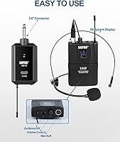 Vista 6 de SG-13B Juego de micrófonos usados por la cabeza: Conjunto de micrófonos inalámbricos multiusos para llevar la cabeza - Receptor compacto con función