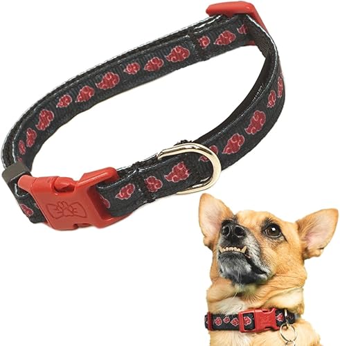 Akatsuki - Collar de perro para perros grandes, M, XS y pequeños  Collar de perro con capa oficial de Naruto Akatsuki inspirado en Itachi  Collar