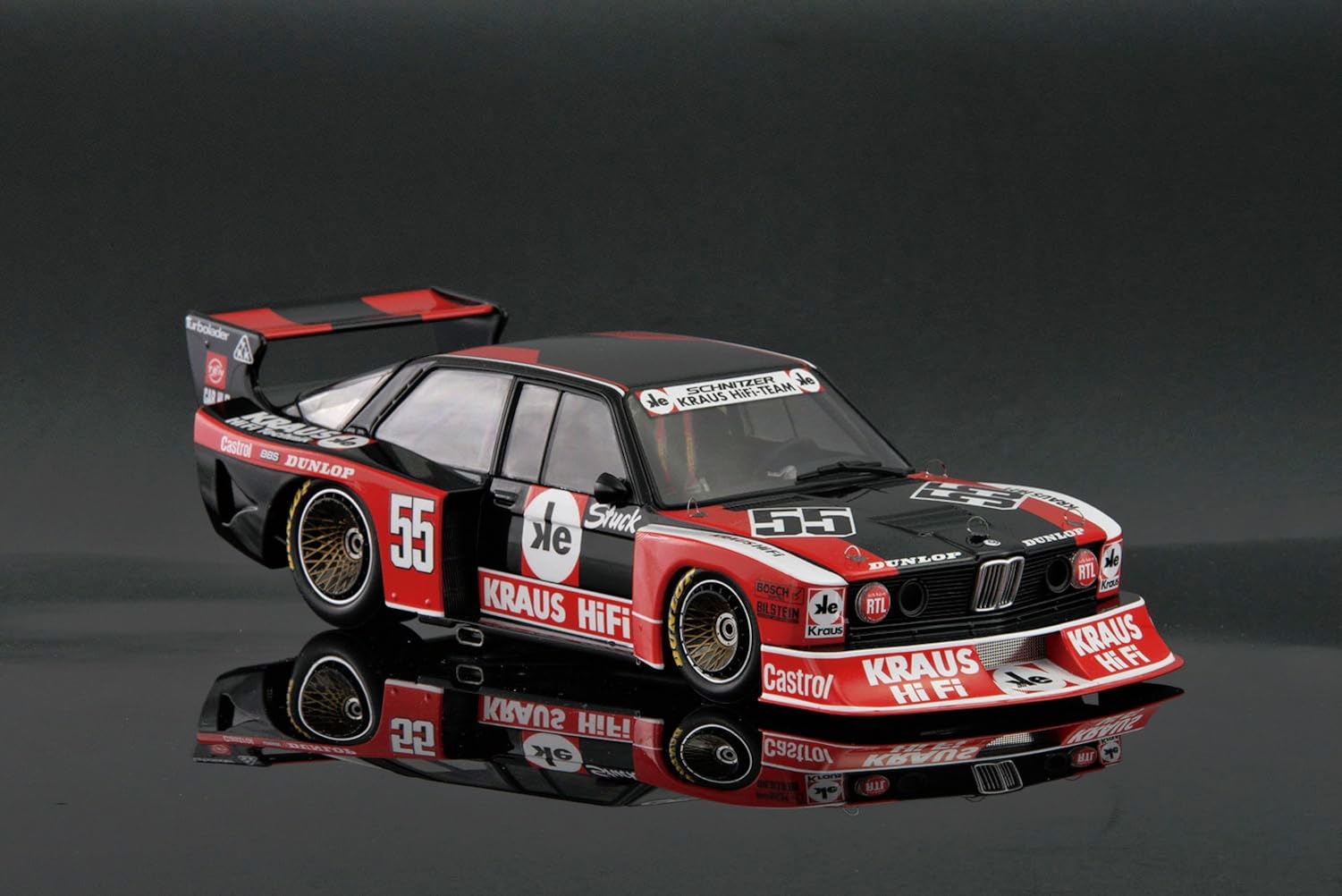 PLATZ) PLATZ/BEEMAX 1/24 BMW 320 E21 Turbo Gr.5 1980 DRM Zolder Westfalen Cup Winner Kunststoff Modell BX24028 (Automobil)