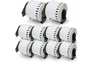 10 Rolls Continuous Labels Compatible for Brother DK-2205