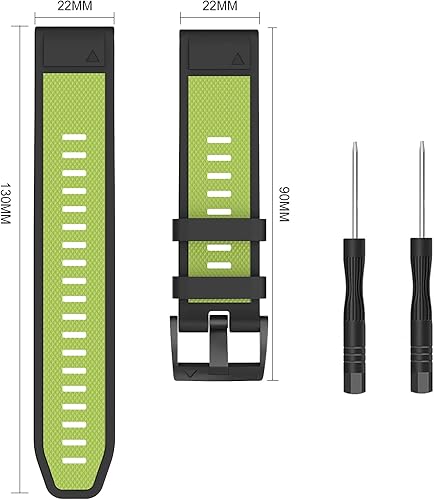 Miniatura 5 de OVERSTEP Compatible con Fenix 5 Watch Band para Garmin Fenix 5 PlusFenix 6Fenix 6 ProFenix 7Forerunner 935Forerunner 945Approach S62Quatix 5, verde