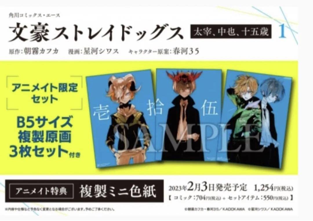 文豪ストレイドッグス フィギュア 太宰 中也 アニメイト特典付き