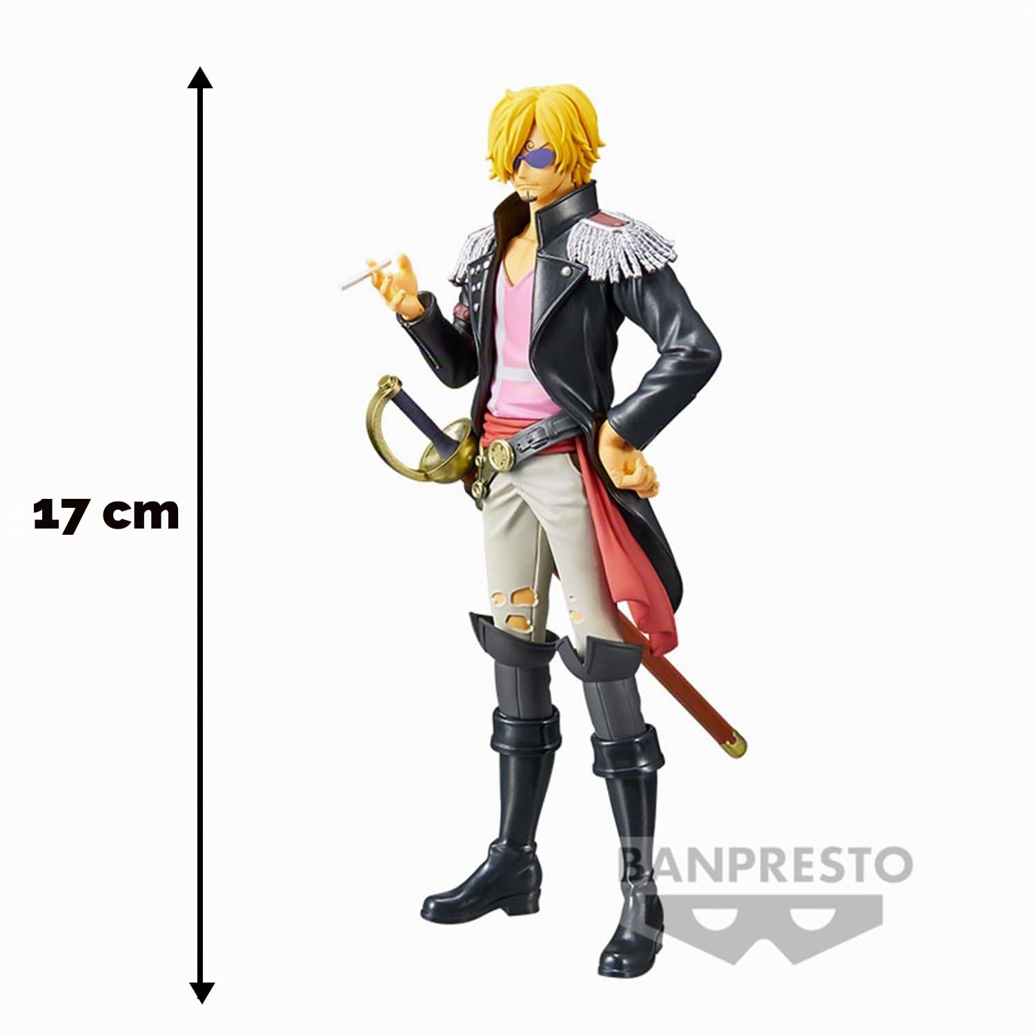 Bandai - Banpresto - One Piece - Sanji versione Film One Piece Red - Figura da Collezione DXF Vol.4 - Statuetta Sanji da Collezione 17 cm - Licenza Ufficiale - Idea Regalo Manga - BP18950P
