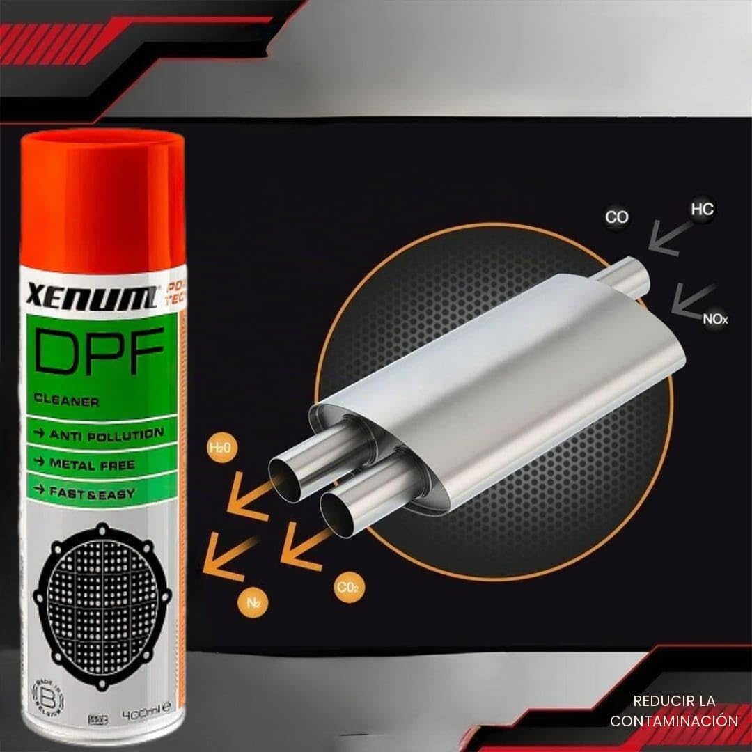 LIMPIADOR DPF XENUM DPF XENUM LIMPIEZA DE FILTRO DE PARTÍCULAS 400ML SIN DESMONTAJE PARA DAR UNA SEGUNDA VIDA A SU FILTRO DE PARTÍCULAS LOTE DE 2 + 2 BOQUILLAS DE INYECCIÓN (CÁNULAS BLANCAS)