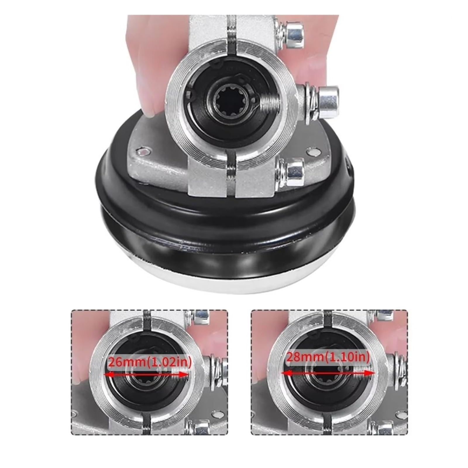 Testata Ingranaggi per Tosaerba Decespugliatore Trimmer Ricambio Testa di Lavoro Quadrata 28/26MM 9T(28mm)