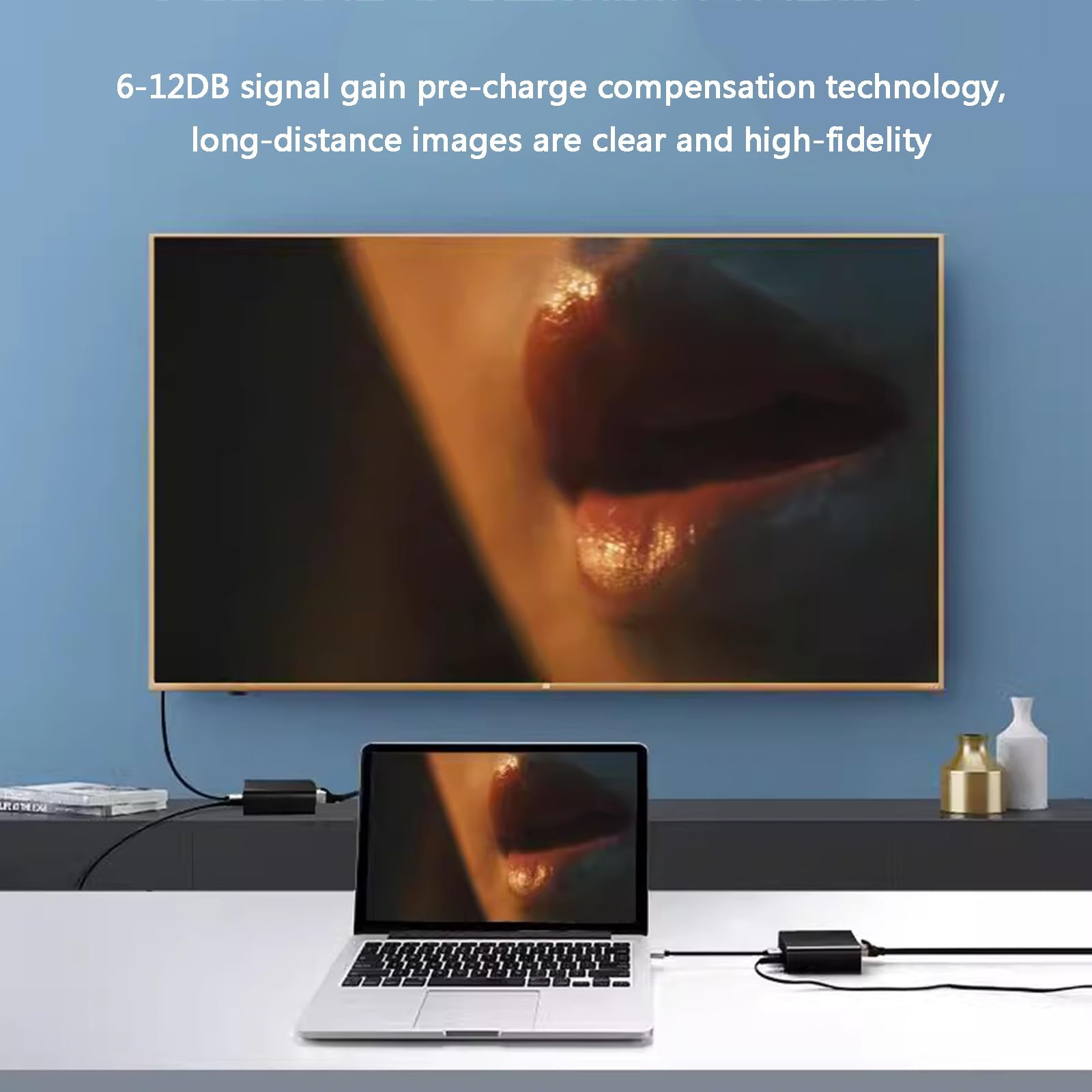 Przedłużenie wideo Full HD 1080P przy 60 Hz, cyfrowy przedłużacz HDMI, pojedynczy kabel, zestaw nadajnika i odbiornika, odległość transmisji 135 m, Plug and Play