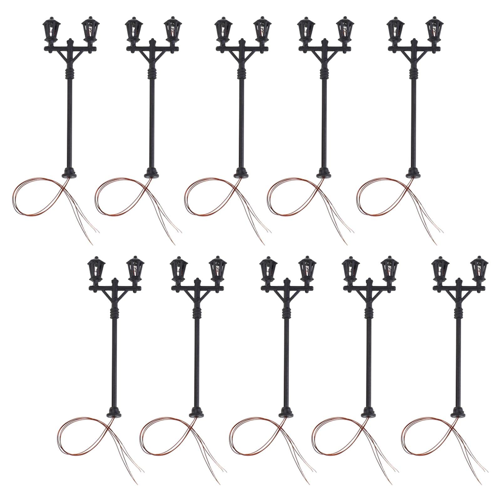 ATORSE Toy 10x Model Railway Lamp Garden Street Light HO Scale DIY Projects Accessories Upward-Toys & Hobbies-Model Railroads & Trains-N Scale-Parts & Accessories-Lamps & Lights-image-32