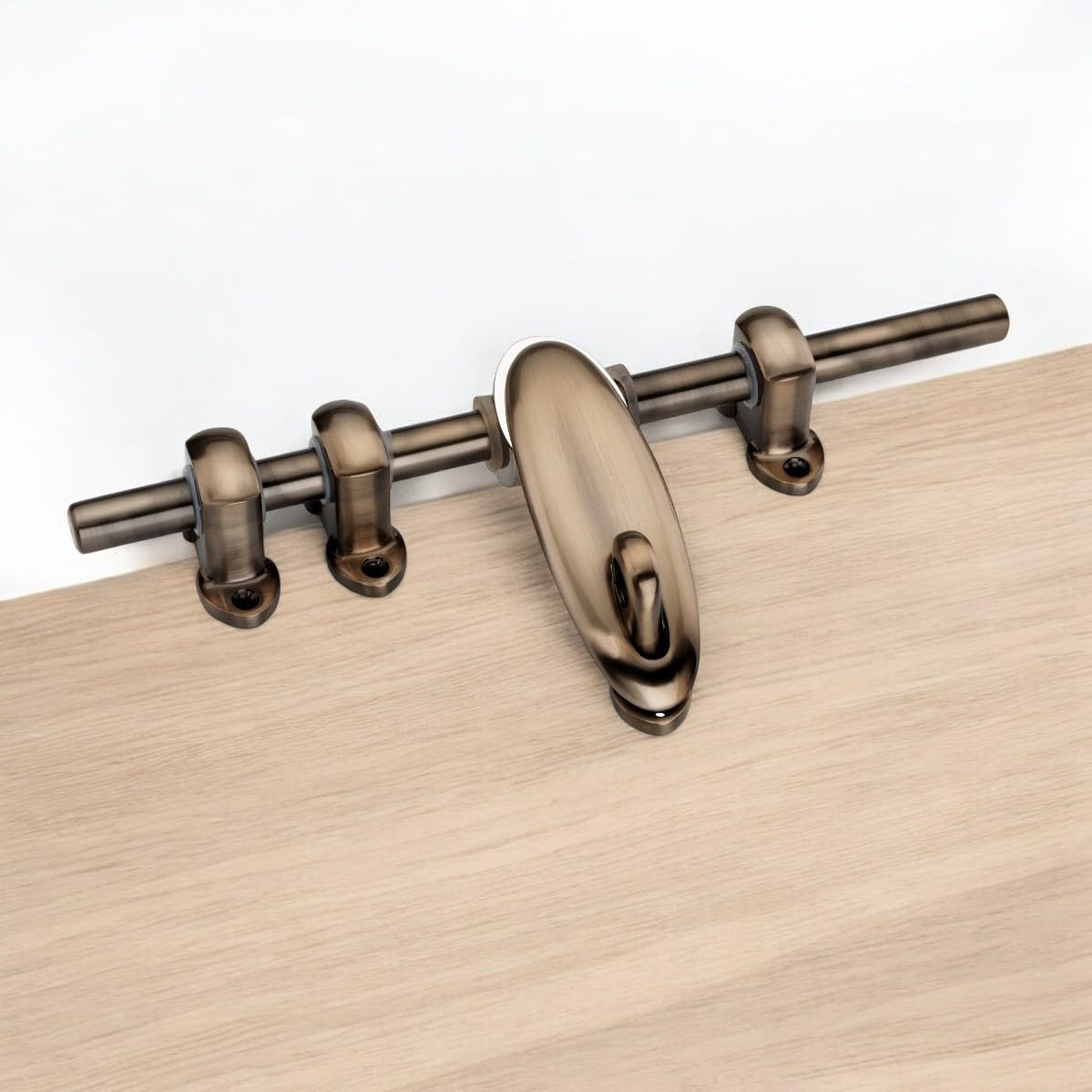 qseven king aldrop, heavy-duty construction, smooth sliding aldrop, ideal for main doors, secure locking mechanism with sleek design (12 mm rod thickness) (antique, 12 inch (3+1))