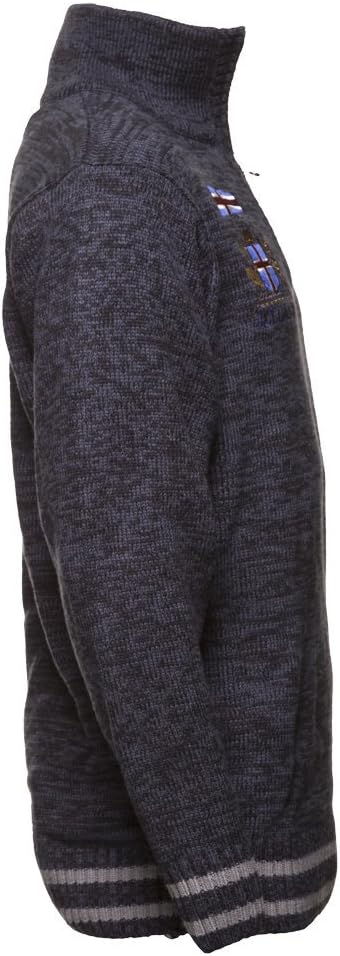 ICEWEAR Thor Men's Sweater 100% Acrylic Scandinavian Style Quarter Zip Light and Comfortable Long Sleeve Outdoor Sweater