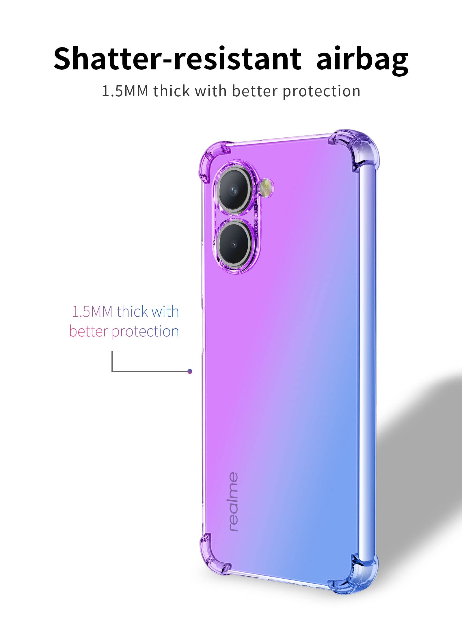 SEAHAI Coque Pour Realme C33, Ultra Mince Silicone TPU Souple Bumper