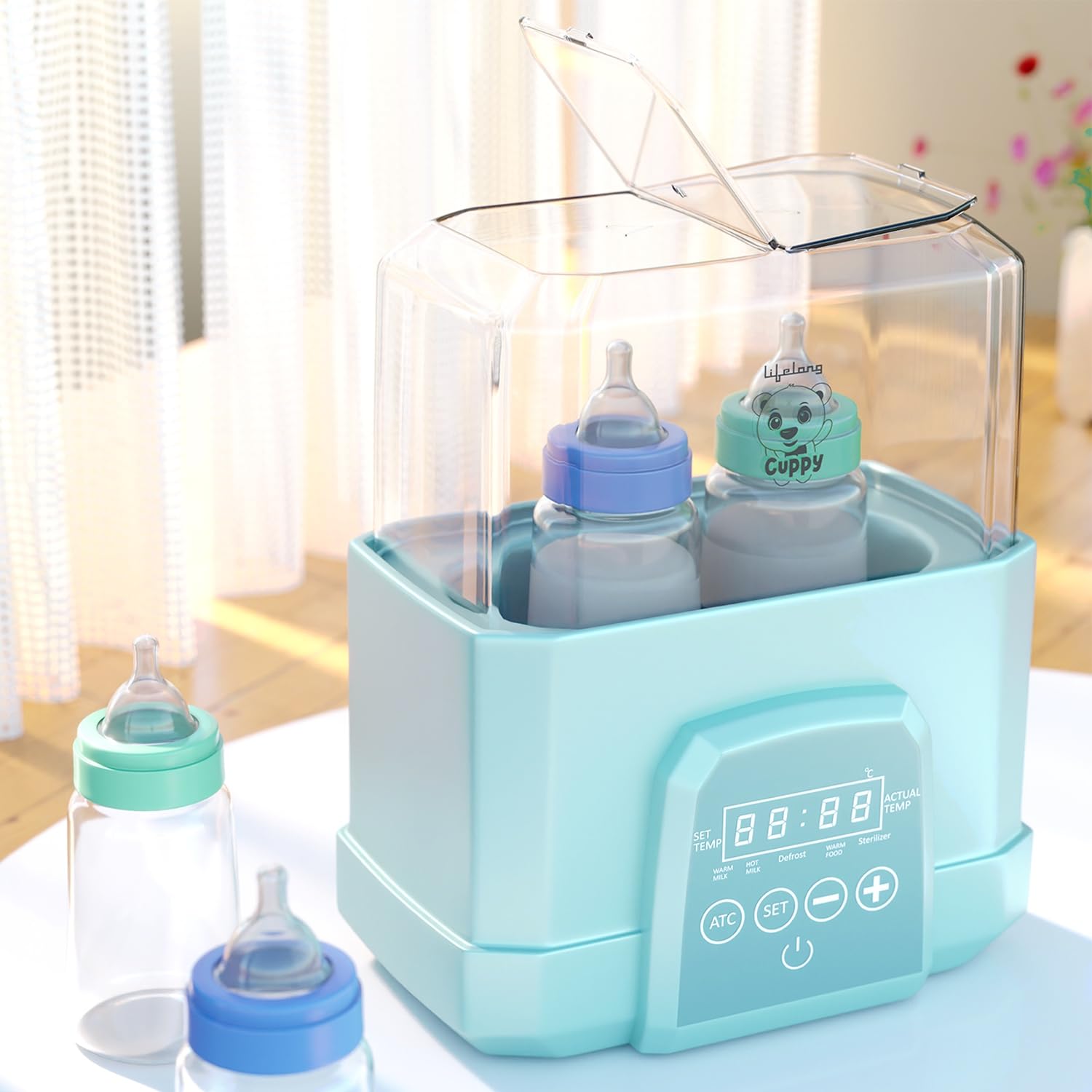 Lifelong Baby Sterilizer for Feeding Bottles-Bottle Warmer for Babies-Bottle Sterilizer Machine -Newborn Baby Travel Essentials -Baby Bottle Sterilizer -Capacity Of 2 Baby Bottles-Bottle Sterilization