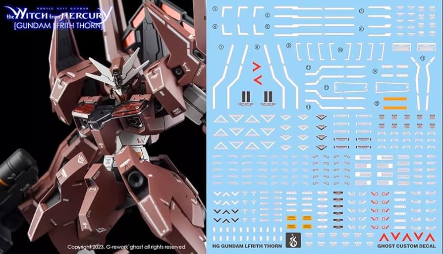 HG1/144　水星の魔女プラモ+デカール8点セット Amazon | ［HG 1：144］ルブリス用 水転写式デカール （1/144