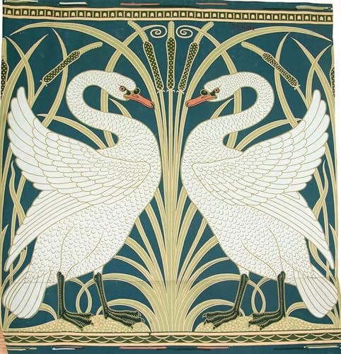 Toile murale abstraite cygne Walter Crane pour sublimer un mur vide