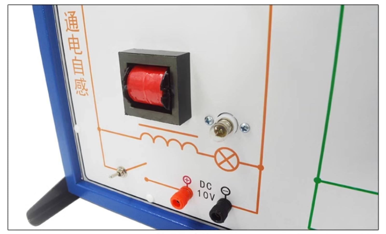 Selbstinduktionsdemonstrator mit zwei Induktoren, selbstinduziertes Ein- und Ausschalten | EMF LED-Glühbirne, visuelle Anzeige, DC 4 V/10 V, elektromagnetische Induktion, Physik-Laborinstrument
