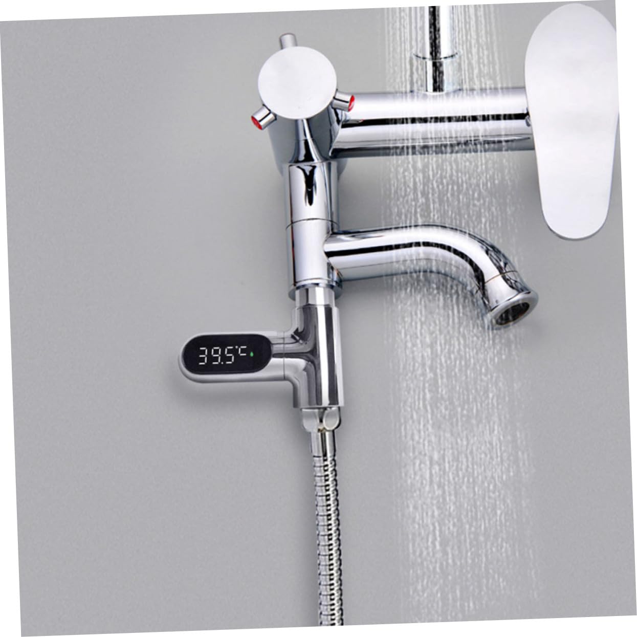 Termómetro de Ducha de Agua Pantalla LED, Giratorio