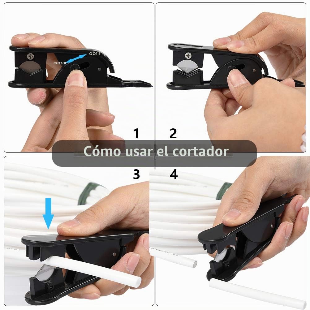 FOCCTS 15 metros manguera de suministro de agua tubo y kit de conectores de refrigerador para refrigerador de estilo europeo doble refrigerador (1/4"pipe)