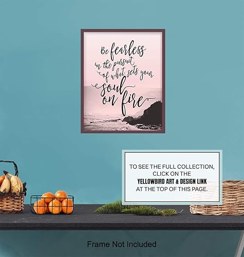 Miniatura 6 de Be Fearless in the Pursuit of What Sets Your Soul on Fire Wall Art - Inspirational Motivational Home Decor, Room Decoration - Gift for Women, Her,