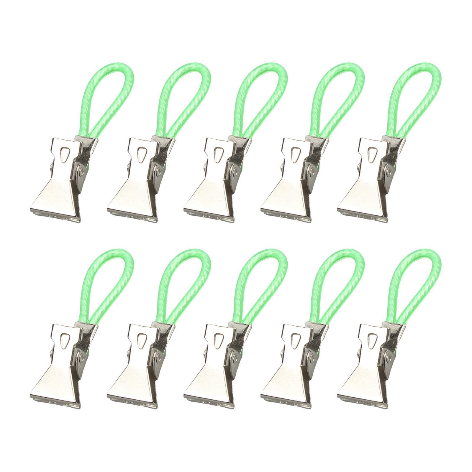 PIXZCSA Multifunctional Lightweight Hanging Clothes Pegs Excellent Choice for Hanging Kitchen Towels Clips in Busy Areas Tea Towels Clip Clothes Pegs, Green, 5x1.56cm