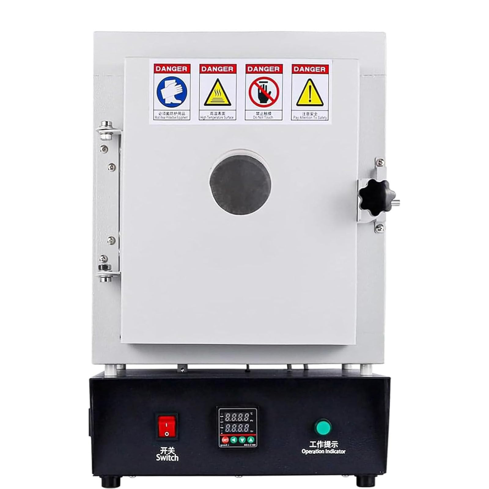LSBHPPD Electric Kiln,15×15×20cm Inner Chamber,1750W Compact Tabletop Furnace,Muffle Furnace for Jewelry Making,Metal Casting,Pottery Glazing and DIY Projects,Maximum Temperature 1150℃