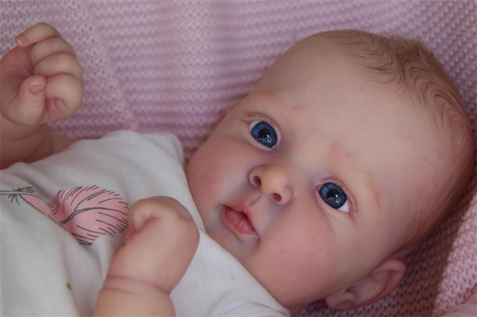 Reborn Puppe 19 Zoll 48 cm Reborn Baby Junge Lebensechte Babypuppen mit Weichkörper Süßer Ausdruck Baby Puppe 3D-Haut Puppe Junge Geschenk für Spielzeug ab 3 Jahre