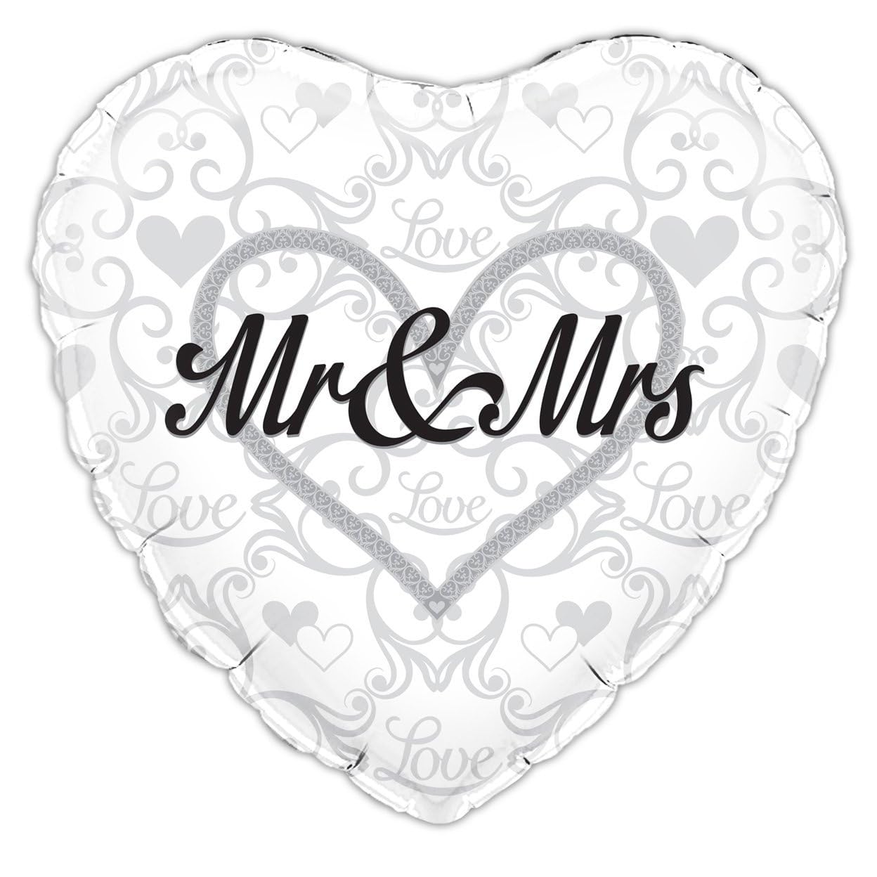 Heart Shaped Mr & Mrs 18" Foil Balloon