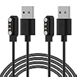 Magnetic Charger Cable Compatible for Haylou Watch 2 Pro/Haylou RS4 Plus/Haylou Solar Lite/Haylou GST Lite SmartWatch, 3.3FT Replacement High Speed USB Charging Cable Cord for Haylou Smartwatch