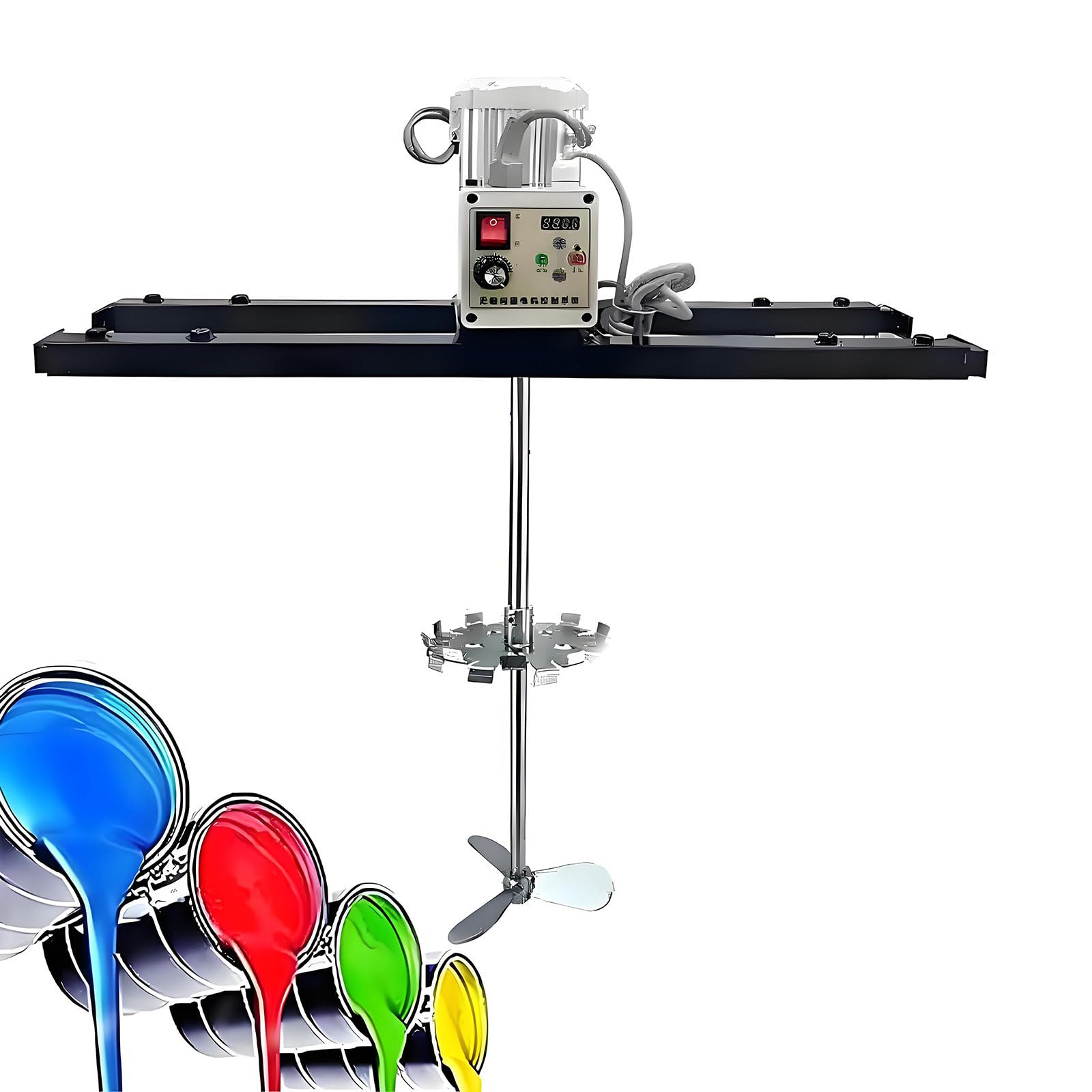 GUTYGIO IBC Paint, with Support Hanger,Folding Propeller, Mixing Equipment,Electric Tank Mixer Machine,for Viscous Liquid Ink Dye Chemicals TypeC