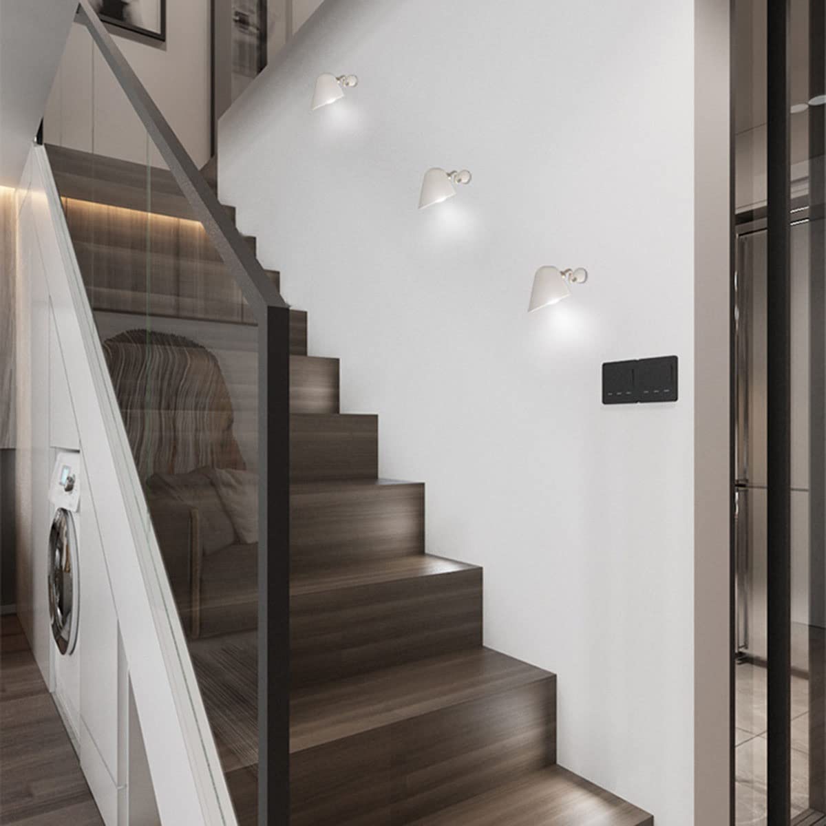ZBZFGE Kinkiet Vintage Indoor E27, kinkiet retro w stylu industrialnym, oświetlenie ścienne Lampka nocna do sypialni Białe światło do przedpokoju Dekoracja przemysłowa Oświetlenie do jadalni,